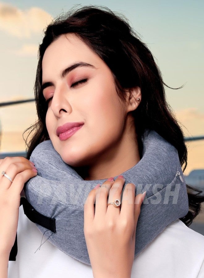 PAVITYAKSH Neck PILLOWTravel Soft Neck Pillow for Airplane Travel for Men, Women & Kids, Memory Foam Neck Pillow, Air Travel Neck Pillow - Image 4